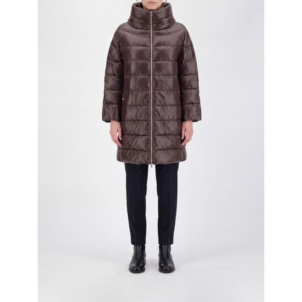 Herno Women Herno Long Quilted Nylon Puffer Coat With High Neck And Down Padding